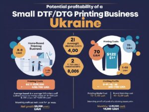Скільки реально заробляє малий бізнес на DTF/DTG-друці в Україні у 2025