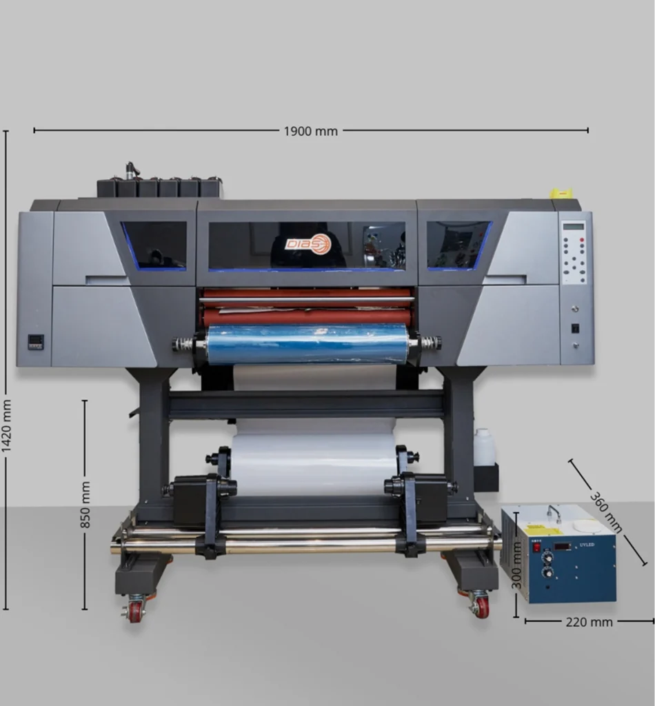 UV DTF принтер DiasJet UV DTF-600 розміри