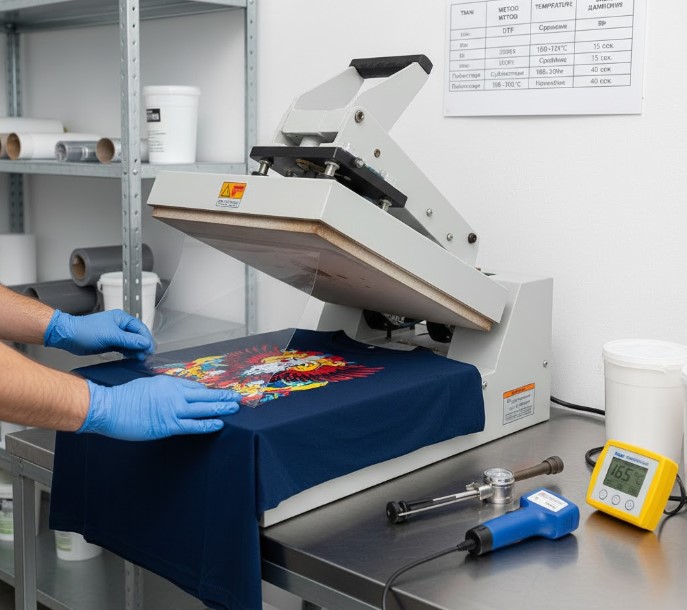 При яких температурах та з яким тиском найкраще робити термопереноси на одязі